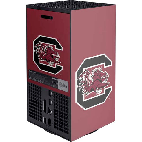 University of South Carolina Gamecocks Logo Red XBox Series X Digital Edition Console Skin